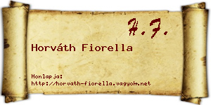 Horváth Fiorella névjegykártya