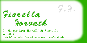 fiorella horvath business card